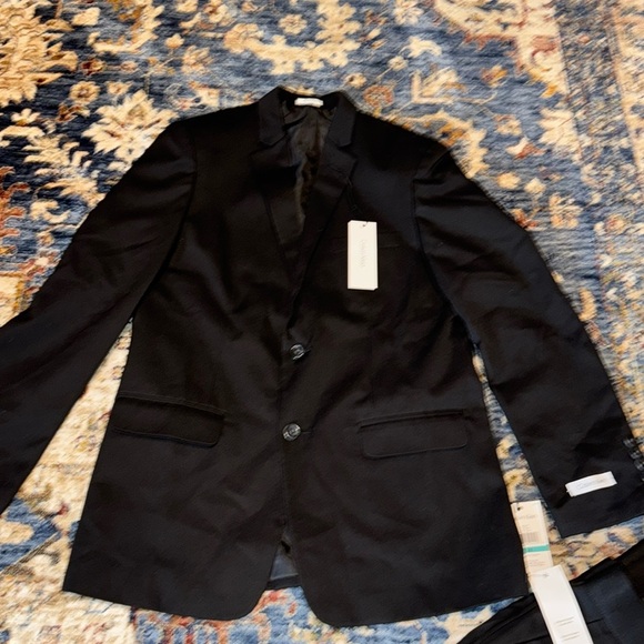 NWT Calvin Klein CK boys/youth 2pc black matching suit size 16 slim fit MSRP 150 - Picture 1 of 16
